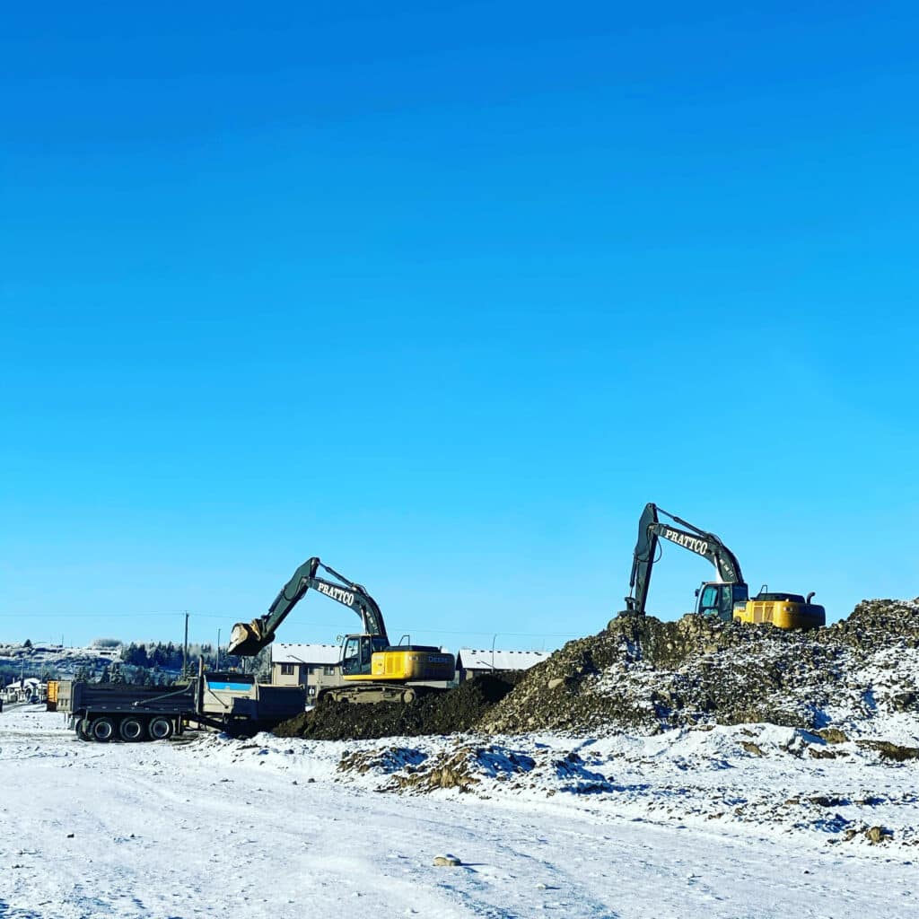 Positions in Calgary excavation